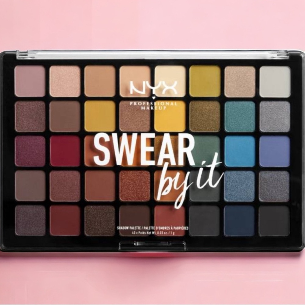 NYX Vibrant Eyeshadow Palette with Blues, Browns, and Golds